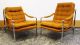 Mid Century Modern Milo Baughman Chrome Scoop Lounge Chairs And Ottoman Post-1950 photo 3
