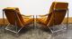 Mid Century Modern Milo Baughman Chrome Scoop Lounge Chairs And Ottoman Post-1950 photo 5
