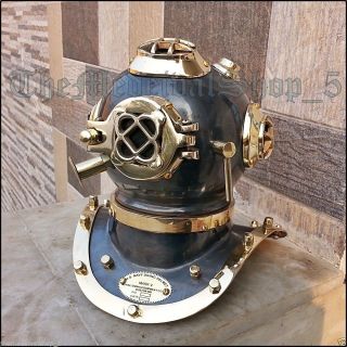 Us Navy Mark Iv Brass Copper Scuba Deep Sea Sca Divers Diving Helmet Decor Gift photo