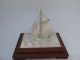 Masterly Hand Crafted Old Japanese Sterling Silver 960 Model Yacht By Seki Japan Other Antique Sterling Silver photo 6