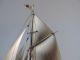 Masterly Hand Crafted Old Japanese Sterling Silver 960 Model Yacht By Seki Japan Other Antique Sterling Silver photo 7