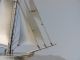 Masterly Hand Crafted Old Japanese Sterling Silver 960 Model Yacht By Seki Japan Other Antique Sterling Silver photo 8