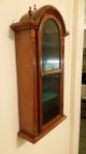 Antique Wood Wall Mounted Curio Cabinet With Glass Door Unknown photo 1