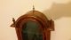 Antique Wood Wall Mounted Curio Cabinet With Glass Door Unknown photo 3