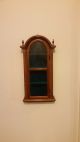 Antique Wood Wall Mounted Curio Cabinet With Glass Door Unknown photo 7