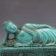 Chinese Turquoise Hand - Carved Sleeping Buddha Statue Buddha photo 1