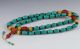 Chinese Collectibles Handwork Turquoise & Beeswax Toyed Prayer Bead Necklace Necklaces & Pendants photo 2