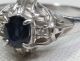 H245: Vintage Sapphire With Diamond Ring Platinum. Kimonos & Textiles photo 2