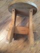 Antique Vintage Wooden Milking Stool Rustic Country Shabby Chic Farmhouse 1900-1950 photo 5