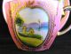 Vintage Footed Scenic Pink Floral Demitasse Chocolate Cup Saucer Ardalt Lenwile Cups & Saucers photo 2