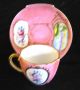 Vintage Footed Scenic Pink Floral Demitasse Chocolate Cup Saucer Ardalt Lenwile Cups & Saucers photo 8