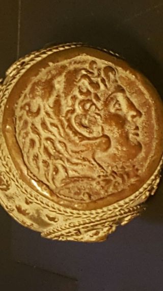 Large Bronze Emperor Roman Coin Ring photo