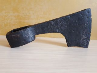 Ancient Iron Viking Battle Axe Head (22.  5 Cm Long,  Weight 902 G) photo