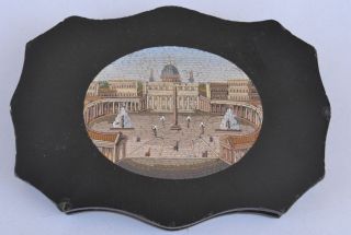 19th Century Italian Micro - Mosaic The Basilica And Piazza Of St Peters In Rome photo