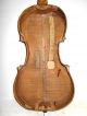 Very Old Antique Vintage Early 1800s 2 Pc Back Full Size Violin String photo 4