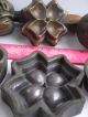 Four (4) Bronze Molds Millinery 2 Silk Flowers & 2 Leaves Industrial Molds photo 3