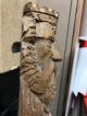 State Found Vintage Wood Carving Of King - Rustic Wood Carved Religious King Carved Figures photo 5