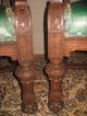 Antique Carved Oak Fish Throne Side Parlor Arm Chairs Ornate Carving 1800-1899 photo 9