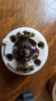 Vintage Hart & Hegeman Chrome / White Porcelain Rotary Turn Light Switch On/off Switch Plates & Outlet Covers photo 3
