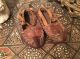 Rare Antique Baby/child Leather Moccasin Shoes Native American photo 1
