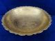 Antique Large Footed Brass Chinese Bowl Engraved & Marked Bowls photo 2