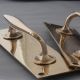 Pair Antique Victorian Brass Pull Handles Door Knobs & Handles photo 1