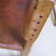 Vintage Retro 1970 ' Hungarian Craftsman Oak And Saddle Leather Chairs 1900-1950 photo 10
