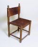 Vintage Retro 1970 ' Hungarian Craftsman Oak And Saddle Leather Chairs 1900-1950 photo 2