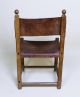 Vintage Retro 1970 ' Hungarian Craftsman Oak And Saddle Leather Chairs 1900-1950 photo 6
