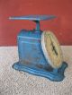 Antique Scale Columbia Family Household Landers Frary Clark Blue Paint Scales photo 1