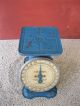 Antique Scale Columbia Family Household Landers Frary Clark Blue Paint Scales photo 4