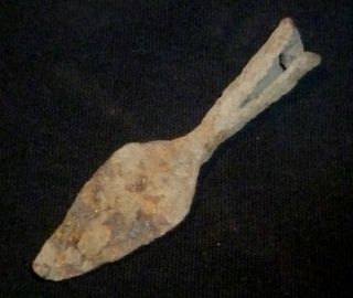 Roman Ancient Artifact - Iron Arrow Head Circa 200 - 300 Ad - 3711 - photo
