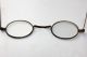 Antique Oval Eyeglasses Spectacles Brass Flextemples Watertown Sd Prey&prey Case Optical photo 1