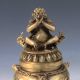 Chinese Brass Handwork Carved God Buddha Incense Burner & Lid M0053gd4914 Incense Burners photo 1