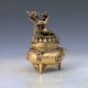 Chinese Brass Handwork Carved God Buddha Incense Burner & Lid M0053gd4914 Incense Burners photo 5