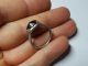 Migration Period Silver Ring With Gem Stone 5th,  8th Century Ad Roman photo 1