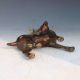 Chinese Purple Bronze Gilt Hand Carving Sika Deer Statue X0315 Other Antique Chinese Statues photo 4