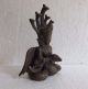 Vintage Handcrafted Snake Nag Kanya Goddess Mansa Brass Sculpture Statue India photo 3