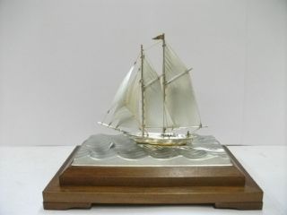 The Sailboat Of Silver960 Of Japan.  2masts.  73g/ 2.  57oz.  Takehiko ' S Work. photo