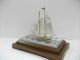 The Sailboat Of Silver960 Of Japan.  2masts.  73g/ 2.  57oz.  Takehiko ' S Work. Other Antique Sterling Silver photo 3