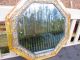 Arts & Crafts Brass Octagonal Mirror With Bevelled Glass To Restore 20th Century photo 2