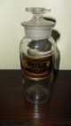 Civil War Era 1862 Opium Opii Apothecary Pharmacy Label Under Glass Bottle Bottles & Jars photo 3