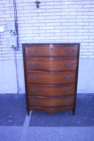 Wonderful Country French Mahogany Laundry,  High Chest Dresser With Drawers photo