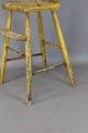 Great Early 19th C Ct Child ' S Windsor Highchair Yellow Decorated Paint Primitives photo 5