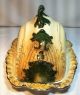 Antique Large Victorian Porcelain Covered Cheese Butter Tray Dish Shell Embossed Platters & Trays photo 3