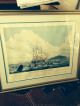 Antique Whaling Print South Sea Whale Fishery Painted By W J Huggins Other Maritime Antiques photo 2