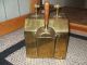 Antique Vtg Brass Wood Handle Coal Ash Bin Fireplace Fire Scuttle Box 1850 Hearth Ware photo 6