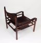 Vintage 1970 ' Hungarian Leather Safari Armchair In Manner Of Arne Norell 1900-1950 photo 4