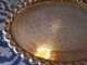 14791 Vintage Middle Eastern Brass Coffee Table / Tray Moroccan Post-1950 photo 2