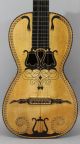 Antique Circa 1800 Finely Inlaid Snakes 12 - String,  Baroque Guitar & Case String photo 4